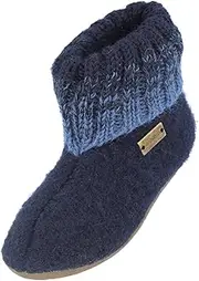 [HAFLINGER] Unisex Kids’ Everest Iris Open Back Slippers