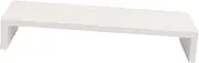 Hoement 1Pc White Monitor Stand Riser Elevated Desktop Shelf for Organizing Space for Office Workers and Students Smooth Finish for Modern Decor Strong Load Capacity