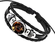 [COMVIP] Twelve Constellations Design Retro DIY Layered Bead Punk Bracelet Leo