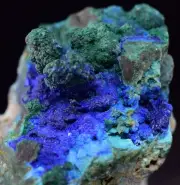 4cms AZURITE MALCHITE CRYSTALS PERU MINERAL SPECIMEN CUSCO UB286