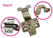 28mm Hydraulic soft close Insert Hinge for Cabinet aluminium frame door