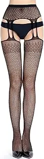 [Generic] Women Plus Size Fishnet Stockings Suspender Bodysuit High Waist Patterned Sexy Lingerie Tights