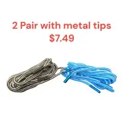 Work Boot Shoelaces Strong Round with Metal Tips Great for Shoes & Sneakers 60"