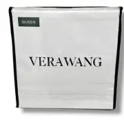 Vera Wang Luxurious Satin Weave Simple White Queen Sheet 4Pc Set 100% Cotton