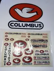 Vintage 90s Columbus course bicycle cycle stickers