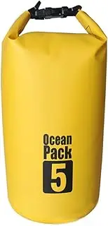 Waterproof Floating Dry Bag, Durable and Lightweight 5L/10L/20L Ocean Pack Sack for Floating, Diving, Camping, Hiking, Rafting, Swimming, Snowboarding and Fishing (Yellow, 5L)