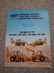 Massey-Ferguson MF 20C 30B 40B 50C Tractor Backhoe Loader Brochure Orig MINT '77