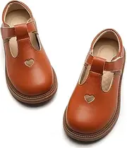 [DADAWEN] Girls Dress Shoes Mary Jane Flats Back to School Party Wedding Shoes(Toddler/Little Kid/Big Kid)