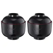 2 Pcs Miso Bowl with Lid Dinnerware Japanese Style Cover Small Side Dish