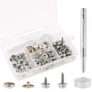 120Pcs Stainless Steel Snap Button Kit Marine Grade Canvas and Upholstery Boa...