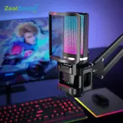 Zealsound RGB Recording Microphone With Articulated Arm/USB Condenser Mic