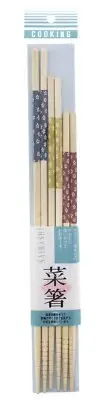 Set of 3 chopsticks natural bamboo small cherry blossoms 33cm 30cm 27cm