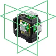 Firecore Laser Level 360 Self Leveling Kit, 3 x 360° Green Laser, 197 Ft
