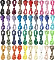 Tiumso Waxed Thread 28 Colors 1mm Waxed Polyester Cord Macrame Bracelet Thread Artisan String Waxed Ropes for Jewelry Making DIY Craft 10m for Each Color