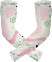 Amooorous Pink Flamingo cooling cover up sleeve UV protection long sleeve for tattoo cover anti-snag cubre brazos