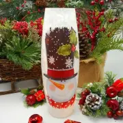 Stony Creek Decorative Lighted Glass Whimsy Snowman Dotted Scarf 12" Vase SFS09A