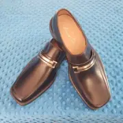 Kenneth Cole New York Square Toe Leather Loafers Men's Size 9.5M