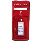 English CR III Post Box Front in Red Cast Aluminum Post Office Mailbox
