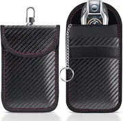 Faraday Pouch for car Keys,2 Pack Faraday Bag | Car Key Signal Blocking Pouch | Keyless Entry Car Keys Case | RFID Blocker Bag for Car Security | Anti-Theft Remote Entry Keyless Protect