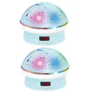 Mushroom Star Night Light Projector – 2 Pack LED Lamp for Kids' Bedroom