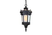 Vintage Lamp 54.5cm Elegant Aluminum & Glass Lantern Chandelier Classic Hanging Light Fixture Antique Style