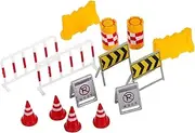 Generic Realistic Mini Traffic Barrier Set 14pcs Road Sign Cones for Boys and Girls Photography and Decor