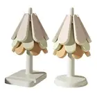 3Pcs Tree Shape Trivets Set Coaster Silicone Trivets Mat Table Decor Hot Pot
