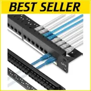 Toolless Cat6 24 Port Patch Panel with Pass-Thru Coupler and Easy Maintenance