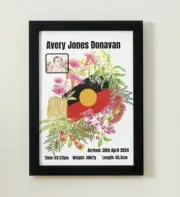 Personalised Indigenous Birth Details Frame