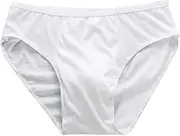 [LINGDANG] Men Soft Active Panties Sexy Low Rise Underwear Cotton Boxer Trunk Bulge Bikini Underpant Seamless Front Pouch Brief, White, X-Large