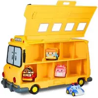 在飛比找蝦皮購物優惠-韓國 robocar poli 校車合金車收納盒/不附合金車