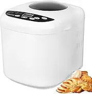 Bread Maker, 600w Bread Machine with 3 Crust Colors, 13h Timer, 1hr Keep Warm, 360° Three-Dimensional Baking, Automatic Dough Kneading, Breadmaker for Gluten Free, Pizza Dough, Rolls