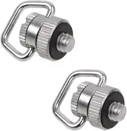 2Pcs 1/4" Camera Mount D-Ring Neck Wrist Strap Holder QR Shoulder Sling Adapter