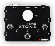 XSONIC Xtone Mobile Audio Interface with Ultra Low Latency, 192KHz Sampling Rate, 108dB Dynamic Range, Pure Guitar Input, 3 Output Port, Expression Pedal Input, Support iOS, Windows, Mac, BIAS FX