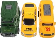 Milisten 3Pcs Mini Pull Back Car for Inertia Vehicles for Travel and Playtime Engaging Cars for Present for Boys