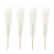 4 Pcs 17 Inch Faux Pampas Grass Artificial Boho Decor Cream