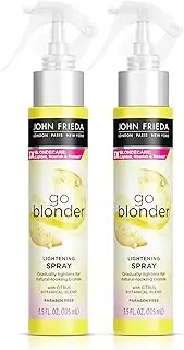 John Frieda Sheer Blonde Go Blonder Lightening Spray, 3.5 Ounce Controlled Hair Lightener, to Gradually Lighten Hair, with Citrus and Chamomile BlondMend Technology (2 Pack)