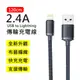 【BASEUS】倍思2.4A晶耀系列USB to Lightning 1.2M布藝編織快充傳輸充電線(黑色)