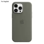 For iPhone 14 Pro Max Case Compatible with MagSafe Liquid Silicone Phone Back Cover [Induction Popov Multicolor Olive Green