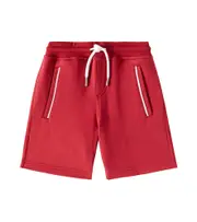 [Brunello Cucinelli Kids] Brunello Cucinelli Kids Cotton-blend Bermuda shorts Y 14 red