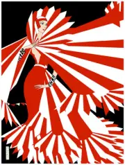 20x30"Decoration CANVAS.Interior room design art.Red stripes deco dress.6604