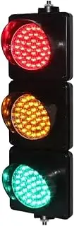 100mm(4inch) Traffic Light,with Remote Control,LED Stop Indicator Light,Spider Web Lens,for Roads,Toll Booths,Residential Gates