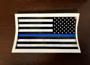 Reversed Flag Thin Blue Line Vinyl Sticker - Police Officers