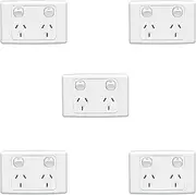 5X Double Power Point Wall Socket Outlet GPO 10A Amp 240V SAA Approved…