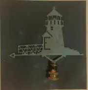 Lighthouse Weathervane Style Table Lamp Green Verdigris Finial by Copper Mermaid