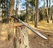 Custom Handmade Carbon Steel Blade Unique Viking Machete | Hunting | 27 inches
