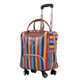 【悅生活】GoTrip微旅行--20吋印花款防水面料拉桿行李袋(拉桿包 行李箱 防潑水 登機箱)