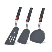 Catzon 3 Pcs Silicone Spatula Turner Heat Resistant for Nonstick Cookware