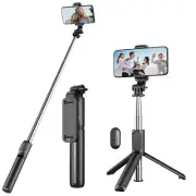 Selfie Stick Tripod with Detachable Wireless Remote, 4 in 1 Extendable Portab...