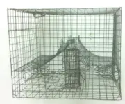GT Coated Wire Trap Crab Pot 1.5" X 1.5" Mesh Overall Size 24" x 24" x 19"